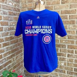 Chicago Cubs 2016 World Series Tee Shirt Majestic